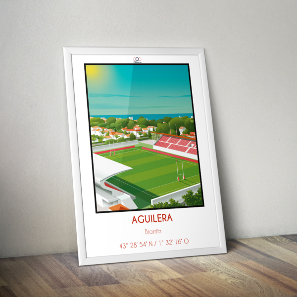 stade Aguilera affiche déco biarritz