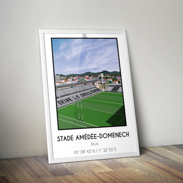 stade Brive rugby affiche déco