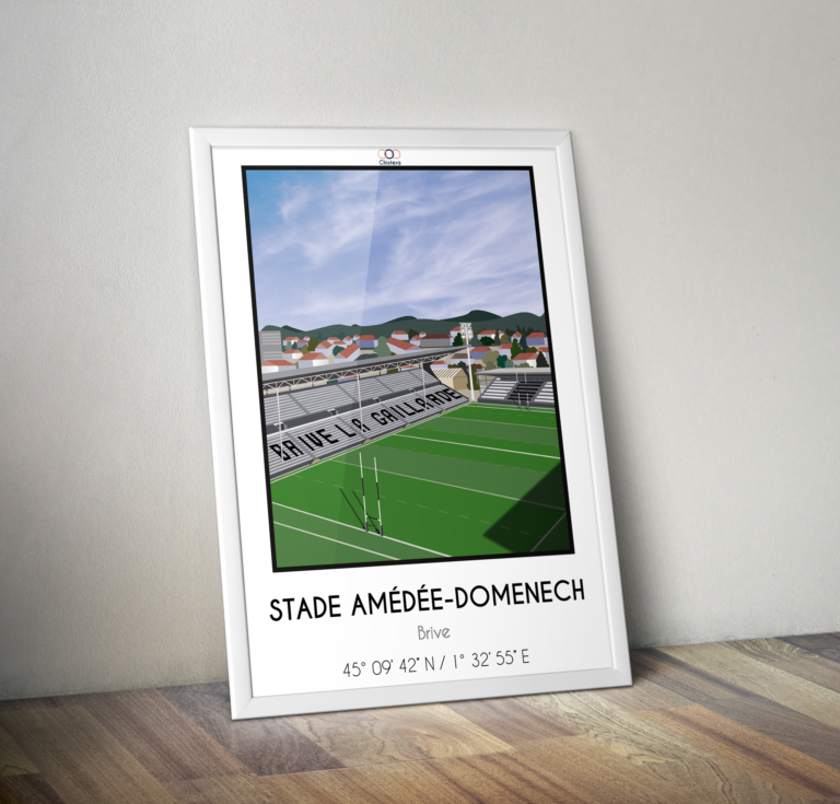 stade Brive rugby affiche déco