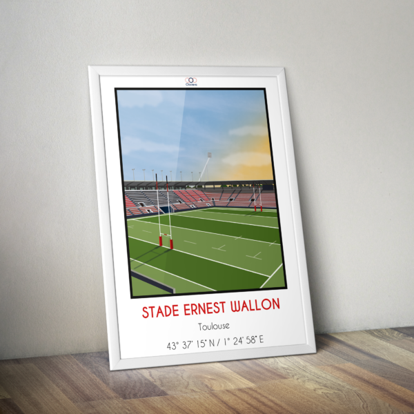 poster Ernest Wallon rugby fan