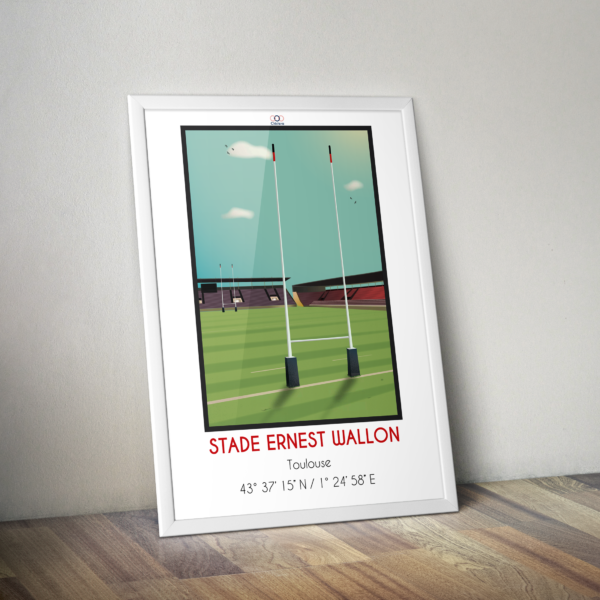 affiche déco rugby stade toulousain