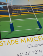 Clermont poster rugby affiche déco chistera